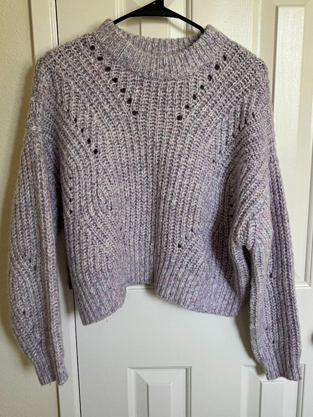 Urban Revivo Women Knit Thick Sweater, Lilac, Size S